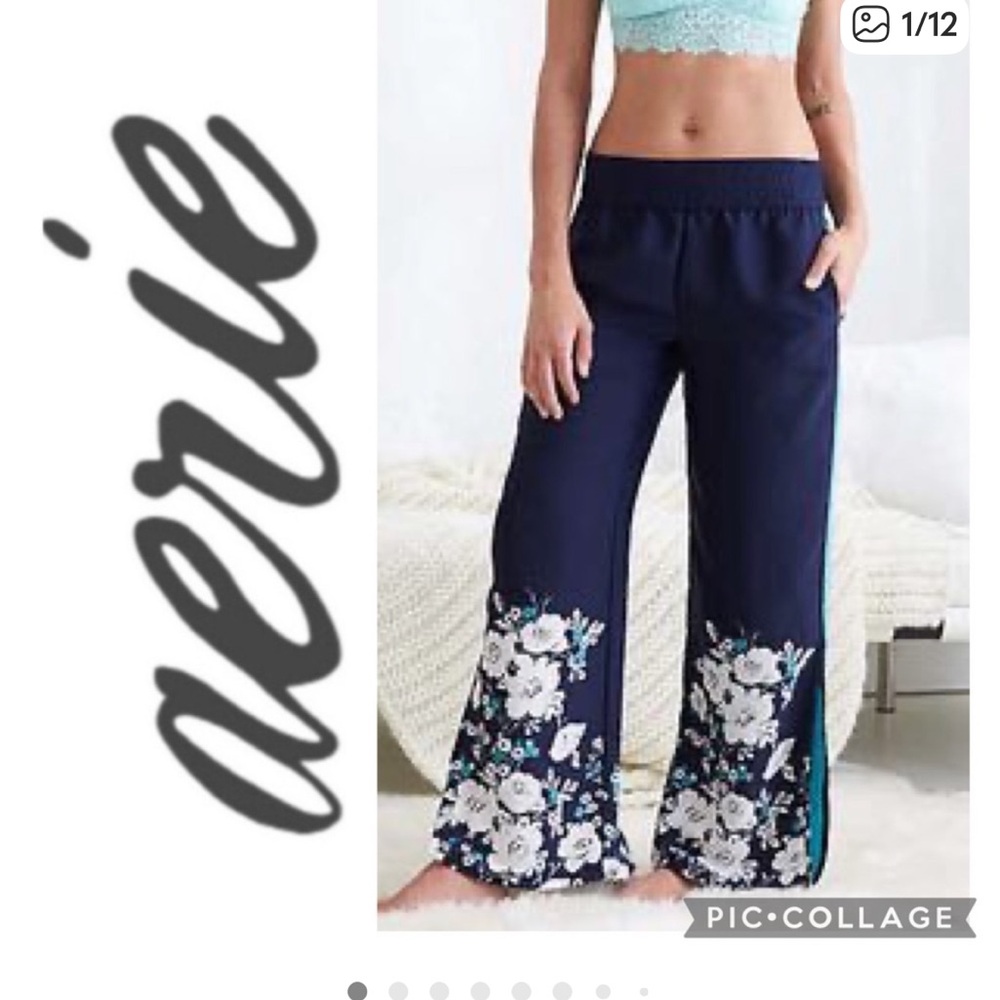 Aerie blue Floral  Bottoms